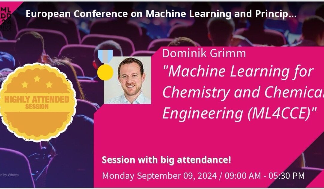 Keynote Talk @ ECML, Machine Learning for Chemistry and Chemical Engineering (ML4CCE)